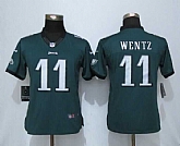 Women Limited Nike Philadelphia Eagles #11 Carson Wentz Green Team Color Stitched NFL Jersey,baseball caps,new era cap wholesale,wholesale hats